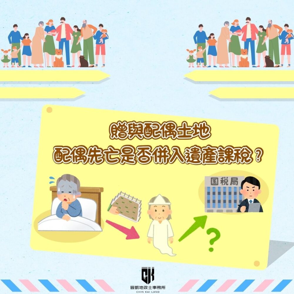 贈與配偶土地，配偶先亡是否併入遺產課稅？